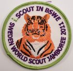 2011 22nd World Scout Jamboree Badge Patch Sweden. Scouts in BSWE