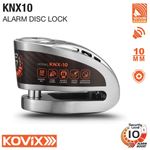 Kovix Overloard KNX10 Motorcycle Alarm Disc Lock Metal Silver Waterproof 120dB