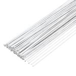 100pcs White Floral Wire Stems Bendable 1.2mm 16 Gauge Florist Wire for Flower