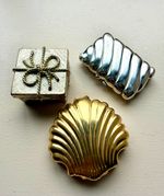 Estee Lauder collection of 3 lovely Vintage empty Solid Perfume Compacts