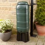 100 Litre Slimline Green Water Butt Kit