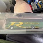Isle of Man Diecast Bus Model Robinsons "OVERSHOTS" Green/Yellow Livery