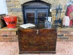 Old Chinese Decorated Vintage Wooden Storage Trunk, Blanket Box, Coffee Table.