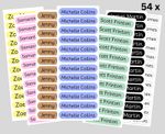 54 Personalised name labels  Stick On Name Labels school labels  stickers