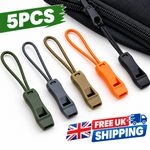 5Pcs Emergency Safety Whistles with Lanyard Outdoor Camping Hiking Signal UK