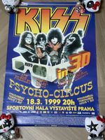 Kiss concert poster - Prague 1999 - original - Near mint - PSYCHO CIRCUS Tour
