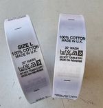 30mm wide Premium Satin 100 Pcs x 100% Cotton Labels 30 Degrees wash 