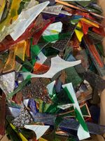 Stained Glass Offcuts Suitable For Mosaics