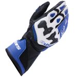 Alpinestars SP-9 Motorcycle Racing Leather Gloves - Bright Blue / Navy / White
