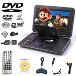 Portable DVD Player CD TV 16:9 LCD Large Swivel Screen AV Rechargeable Remote