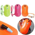 Inflatable Swim Buoy Tow Float for Open Water High Visibility Swimming Safety