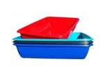 LARGE MEDIUM PLASTIC SILVER RED TEAL BLUE DOG CAT PET LITTER TRAY TOILET NEW