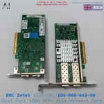 EMC Intel X520-DA2 105-000-843-00 Dual Port 10Gb SFP+ PCIe NIC. Full Height/ LP