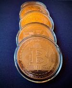 5 x Bitcoin BTC fine Copper Rounds 0.999 All In Capsules. Free Postage