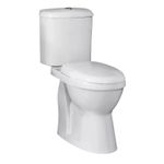 White Single Flush Comfort Height Toilet Pan, Cistern & Soft Close Seat