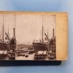 Stereoview Card 3D C1885 London England Bridge Pool Commercial Shipping
