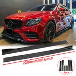 For Mercedesn Benz E-Class Carbon Side Skirt Rocker Panel Splitter Lip Extension