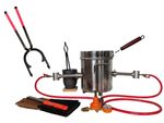 LSMIITTH 8 KG Propane Metal Melting Furnace Propane Forge Dual Burner Refiner