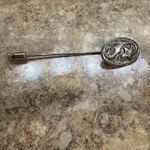 STERLING SILVER EMBOSSED DESIGN STICK PIN BROOCH 925 FINE 1366B