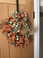 Handmade Autumn Tartan Charm Wreath. By Crafts By Jo 🎀