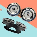 Finger Jingles Tambourine Handheld Percussion with Nickel Plated Steel Jingles