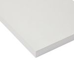MDF Board Gloss White Acyrlic Face /Cut to Size/18mm / (1 LONG SIDE EDGEBANDED)