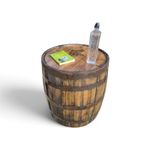 TALL Oak Whiskey Barrel Stand - Sanded & Varnished Ideal Garden Drinks table.