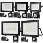 Outdoor Garden Floodlight With Sensor LED PIR Motion Security Lights Waterproof