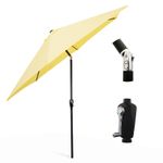 Solterra 2.7m Cream Tilting Garden Parasol Umbrella with Crank Handle