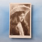 Edwardian Actress Postcard Phyllis Dare Glum Large Hat C1906 Real Photo Rotary