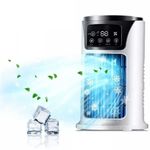 6-Speeds Portable Air Cooler Fan 300ML Tank Ice Cold Cooling Conditioner