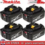 4X For Makita 18V Battery 8.0Ah BL1830 BL1815 BL1850 BL1860 LXT LED Indicator UK