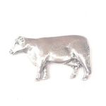 Cow Finely Handcrafted in Solid Pewter In UK Lapel Pin Badge A37
