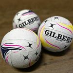 Gilbert Netball Match Ball - Pulse Ball Size 5 - Blue Yellow White - FREE p&p