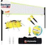 Portable Outdoor Volleyball Net Set for Backyard Beach with Adjustable Poles, So
