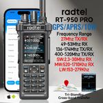 Radtel RT-950 PRO Ham Radio Walkie Talkie GPS APRS Bluetooth 10W UK