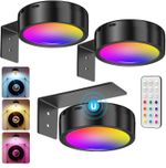 3Pcs Rechargeable Picture Light,13 RGB Magnetic Wall Lights for Pictures Remote
