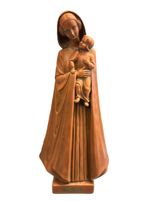 Madonna with Child Terracotta Sculpture C1950’s 55cm Tall  - Signed By Artist