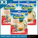 3 x RESEALABLE FOOD BAGS FRIDGE FREEZER SOUP LIQUID SAUCE BATCH STORAGE POUCH