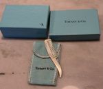 Vintage Tiffany & Co Sterling Silver Mustache Comb W/original Pouch , Box