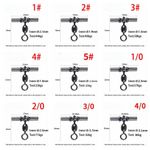 50/100pcs 1.2-3.1mm 3 Way Cross-line Fishing Sleeve Crane Swivel T-turn Crimps