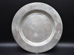Antique English pewter plate - Made in Birmingham (makers marks)