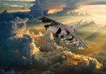 Hawker Siddley Harrier dramatic sky canvas prints various sizes free delivery 