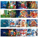 12pcs 5D DIY Diamond Art Christmas Greeting Card Kits For Adults