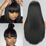 Straight Wigs with Bangs Human Hair for Women 150% Glueless Wigs Human Hair
