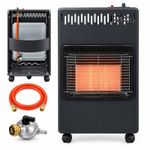 Portable Gas Heater 4.2kW Freestanding Butane Calor Adjustable Thermostat Indoor