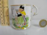RARE VINTAGE ROYAL WORCESTER PORCELAIN NURSERY WARE SMALL CHILDS MUG PUCE MARK