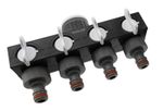 4-Way Garden Hose Splitter Valves - 1"/3/4" Tap Connector Easy Connect