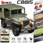 JJRC C8815 RC Car Jeep 2.4G 1/10 Military Truck 4WD Off-Road RC Car w/ LED Light