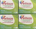 4 X 30 Piriteze Allergy & Hayfever | One a Day - 120 Tablets Expiry 2027